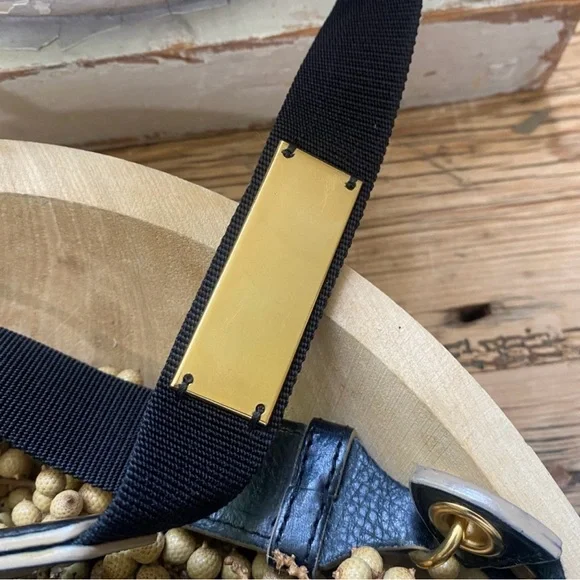 Authentic Rare Marc Jacobs Black/Gold Continental Wallet with Shoulder Strap - Picture 8 of 14